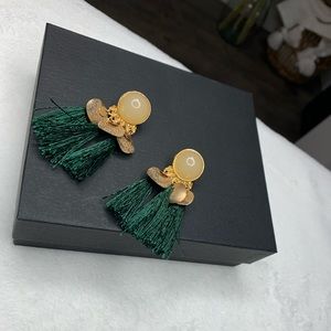 Green earrings